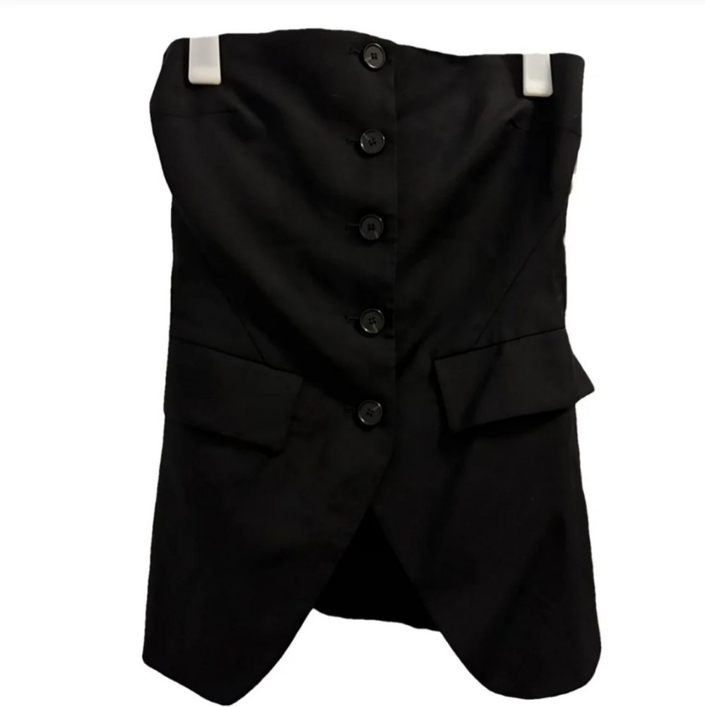 COS Navy Vest Top